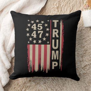 Almofada Trump 45 47 Antigo Retro América EUA Bandeira