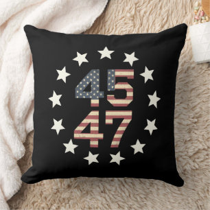 Almofada Trump 45 47 Estrelas Bandeira Americana Vintage EU