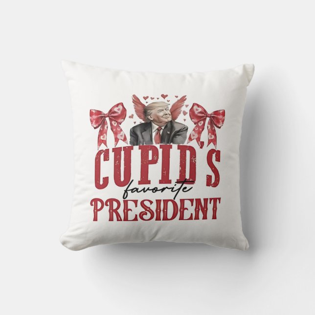 Almofada Trump do Presidente Favorito de Cupid (Frente)