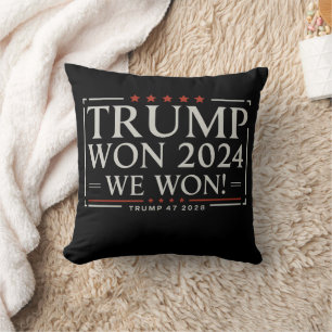 Almofada Trump Ganhou 2024 Nós Ganhamos 47 2028 EUA