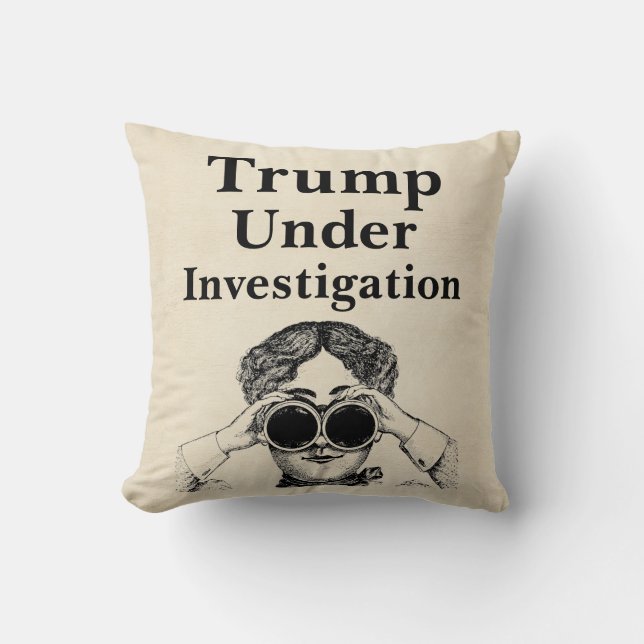 Almofada Trump Sob Travesseiro decorativo De Investigação (Frente)