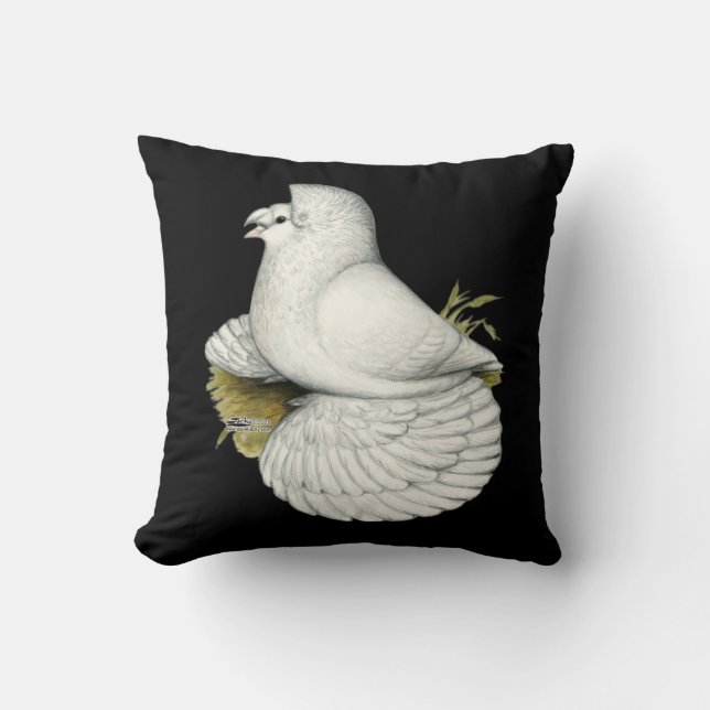 Almofada Trumpeter Pigeon White (Frente)