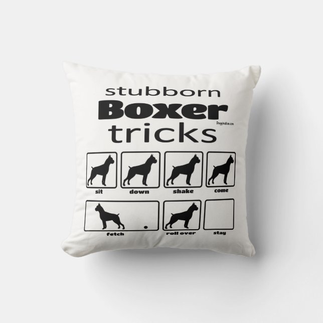 Almofada Truques de Boxer Stubborn (Frente)