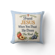 Trust Jesus -Faith Throw Pillow
