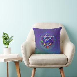 Almofada TSDS: Da vida e do Amor Logotipo Azul e Verde 