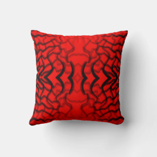 Almofada Tubular Preto E Tubo Vermelho