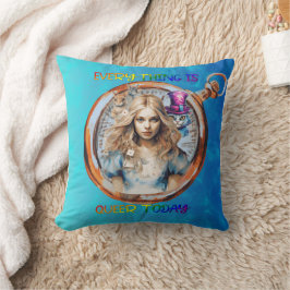 Almofada Tudo é mais estranho hoje - Alice no País das Mara