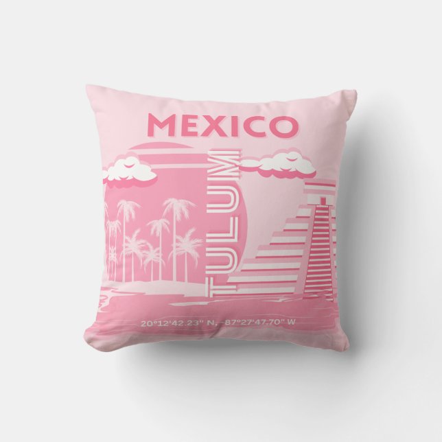 Almofada Túlio, México, Viagem, Arte Rosa (Frente)