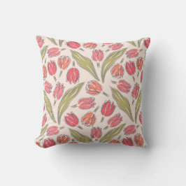 Almofada Tulip Incolor - Padrão Floral - Botânica Vintage