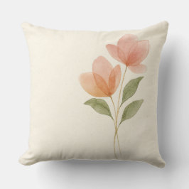 Almofada Tulipa em Aquarela no Dia das Mães 