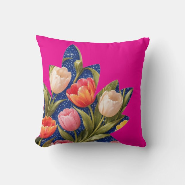 Almofada Tulipa Rosa (Frente)