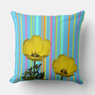 Almofada Tulipas Amarelas - Travesseiro decorativo Padrão d