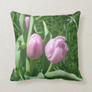 Almofada Tulipas cor-de-rosa