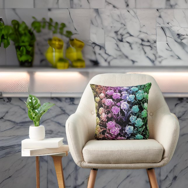 Almofada Tulipas do Arco-Íris (Criador carregado)