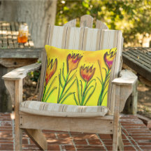 Tulipas Vermelhas no Jardim
