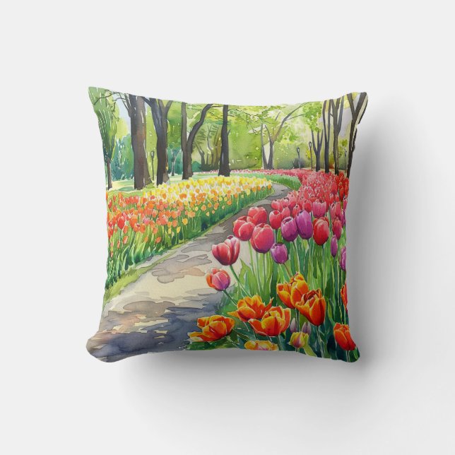 Almofada Tulips in The Park (Frente)