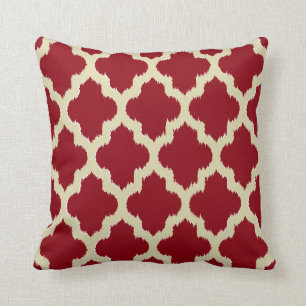 Almofada Turbilhão Reversível, Dourado E Tan Quatrefoil Ika