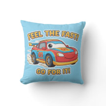 Turbo Racer "Feel The Fast" Cartoon Sports Car