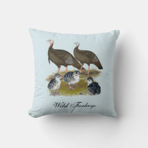 Almofada Turkeys East Wild Family