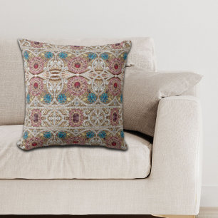 Almofada turquesa azul-prata-ouro-burguês-rosa-burguês