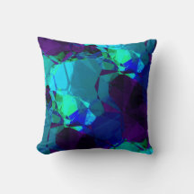 Turquesa Azul & Roxo Padrão Abstrato Elegante