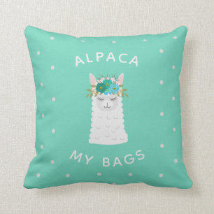 Almofada Turquesa bonito e na moda da alpaca