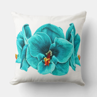 Almofada Turquesa de Amaryllis Arte Pop Retrô
