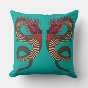 Almofada Turquesa DRAGON INK