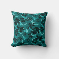Turquesa e Teal Moderno Floral | Flores De Lily