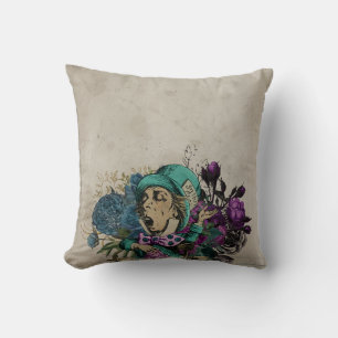 Almofada Turquesa Mad Hatter Alice no País das Maravilhas