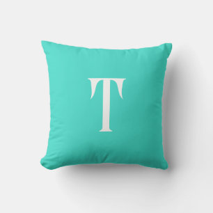 Almofada Turquesa Monogramada