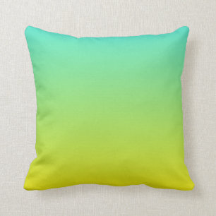 Almofada Turquesa Ombre amarelo