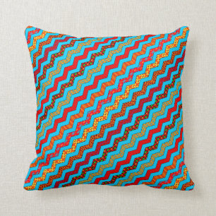 Almofada Turquesas Designs Geométricas Zig Zag