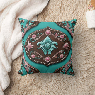 Almofada Turquoise do Sul Turquesa Rosa País Ocidental