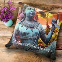 Turquoise Warrior Statue Foto Deixe Aventura Começ