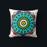 Almofada Turquoise Zen Pillow<br><div class="desc">Brighten up your living space with this vibrant Turquoise Zen Throw Pillow. Featuring an intricate mandala design with refreshing turquoise and lime green tones, this pillow adds a modern bohemian touch to any room. It is a perfect decorative accent for those who love artistic, spiritual patterns and a pop of...</div>