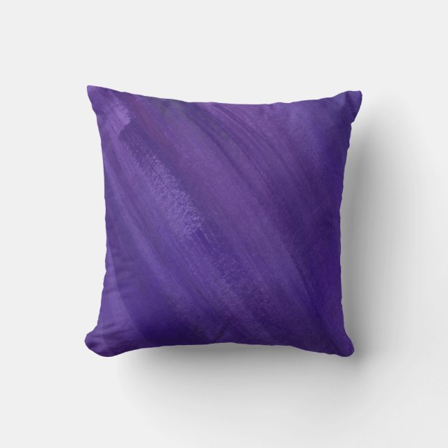 Almofada Turva de ultravioleta púrpura abstrato art escura (Frente)