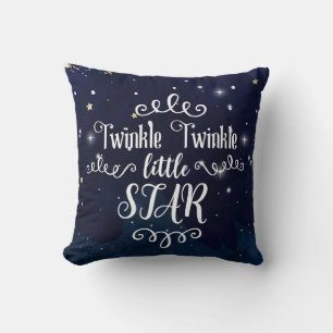 Almofada Twinkle Little Star Baby Shower Azul Dourado Estre