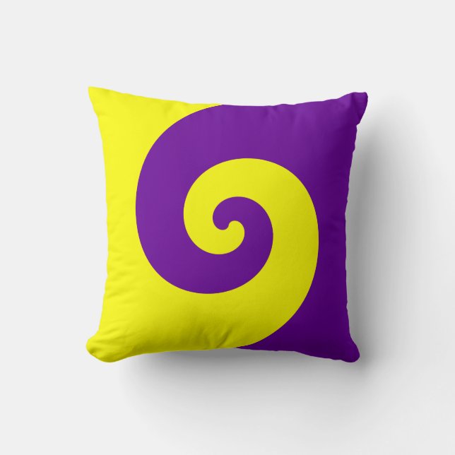 Almofada Twirl Roxo e Amarelo (Frente)