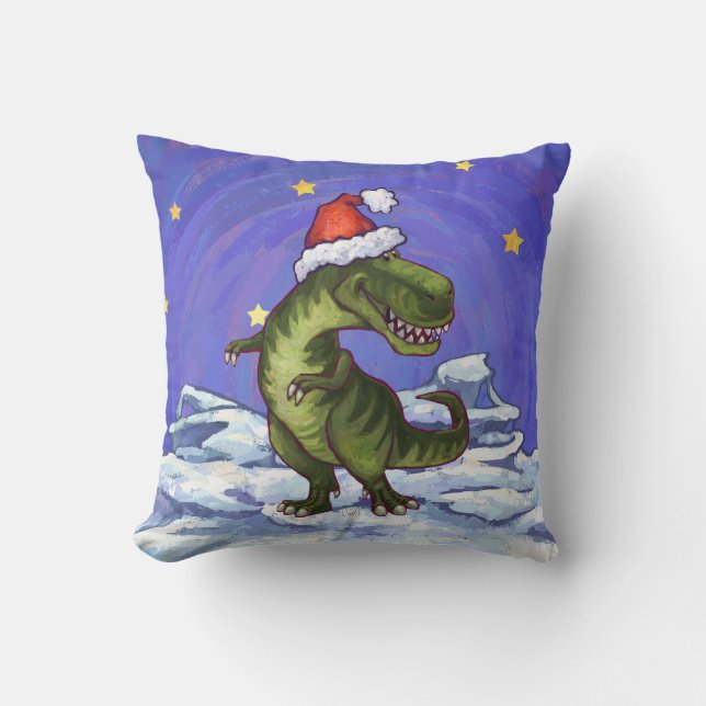 Almofada Tyrannosaurus Christmas (Frente)