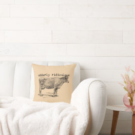 Almofada Udderly Ridiculous Punny Cow