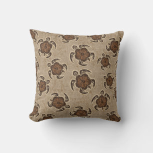Almofada Uhane Honu Hibiscus Batik Hawaiian Turtle