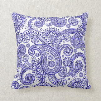 Almofada Ultramarine Paisley Floral Swirl