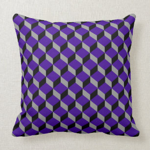 Almofada Ultravioleta Illusão Óptica Moderna Padrão