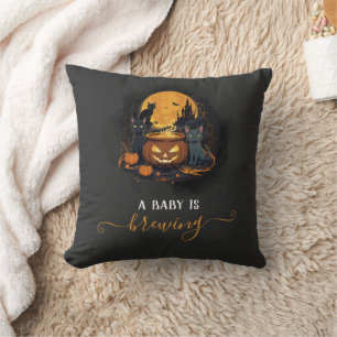 Almofada Um Bebê Está Fazendo Chá de fraldas De Halloween B
