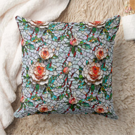 Almofada Um Belo Padrão Faux Mosaico Floral