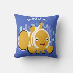Almofada Um desenho animado de animação de peixe-palhaça