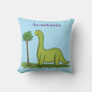 Almofada Um desenho animado de brontossaurus dinossauros