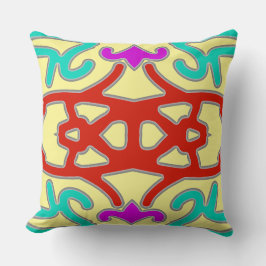 Almofada Um design de padrão de tecido clássico colorido vi