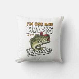 Almofada Um design vector vintage de pesca de um avô de bag